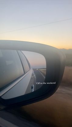 the rear view mirror of a car is shown