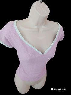 Fabulous 50s top in never worn condition. Gloria label (french). No shoulder seam. Bust 36" - 44" Waist 33" - 37" Length from top of shoulder 19". Fabulous 50s, Lavender Tops, Lovely Lavender, Cotton Jumper, Bad Girl, Womens Clothing Tops, Favorite Outfit, Lilac, Blouses For Women