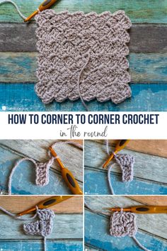 the crochet pattern is being used to make a corner for an afghan or shawl