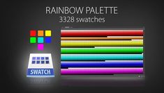 the rainbow palette 328 swatches are available for use on your computer or tablet