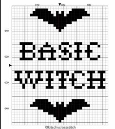 a cross stitch pattern with the words basic graph written in black and white on it