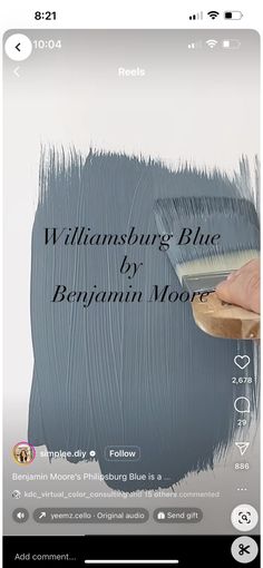 Wedge Wood Grey Benjamin Moore, Blue Grey Powder Room, Blue Painted Paneling, Dusty Blue Wall Paint, Pretty Blue Paint Colors, Cozy Blue Paint Colors, Best Blues For Nursery, Bm Phillipsburg Blue, Blue Gray Wainscoting