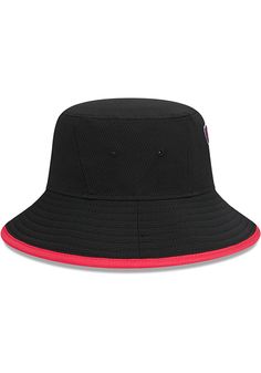 Cheer on your favorite team with this St Louis City SC Black Bucket Hat. This hat features a front embroidered team logo, and is designed for a comfortable, all-day fit. Go City SC!! New Era Basic Stretch Bucket, Front team crown logo, Team color contrast design at end of bill, New Era logo embroidered on the right side, One Size Fits Most, Polyester material, Polyester, Wipe clean with cloth or cleaning kit, 4 Sporty Black Bucket Hat For Sports, Sporty Adjustable Black Bucket Hat, Black Adjustable Sporty Bucket Hat, Black Bucket Hat With Embroidered Logo For Streetwear, Black Bucket Hat With Embroidered Logo, Black Collegiate Hats For Baseball Season, Black Sporty Hat With Short Brim, Sporty Black Hat With Short Brim, Collegiate Black Hat With Flat Bill