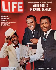 a magazine cover with two men in suits