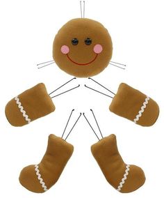 Gingerbread Man Decor Kit - XC6092 - The Wreath Shop Gingerbread Wreath, Gingerbread Decor, Wreath Kit, Halloween Deco Mesh, Gingerbread Crafts, Gingerbread Christmas Decor, Crafts For Teens To Make, Wreath Making Supplies, Gingerbread Girl