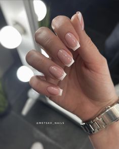 Nails Kurz, French Manicure Nails, Work Nails, Her Nails, French Acrylic Nails, Acrylic Nails Coffin Short