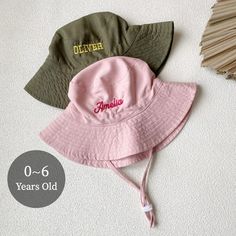 Require swift delivery for your order? Opt for our EXPEDITED SHIPPING option to prioritize your purchase: https://www.etsy.com/listing/1663107421/rush-order-expedited-shipping Make this summer unforgettable for your little one with our custom name kids hats! Crafted with care and style, these caps are the perfect addition to any sunny adventure: ✨ Personalize with your child's name for a unique touch! ☀️ Designed to keep your little one cool and comfortable all summer long. 🎨 Crafted from luxuriously sun protective polyester SIZES: XS: for kids 0~8 months, head size 17-18 in/ 44-46cm S: for kids  6~24 months, head size 18 1/2 -19 1/2 in/ 48-50cm M: for kids 2-6 yrs, head size 20 1/2 -21 1/2 in/ 52-54cm Don't miss out on the summer fun! Order now and give your child a hat they'll love to w Personalized Cotton Birthday Hat, Cute Cotton Hats For Birthday, Green Summer Hats For Playtime, Cute Letter Print Hats For The Beach, Cute Cotton Birthday Hats, Personalized Cotton Hat With Curved Brim, Personalized Cotton Hats With Curved Brim, Cute Beach Hats With Letter Print, Green Summer Playtime Hats