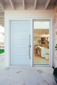 the front door to a house is open