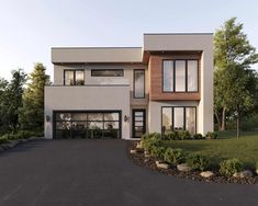 this is an artist's rendering of a modern house in the suburbs of toronto