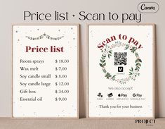 the price list for an event is displayed