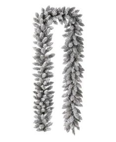 a white christmas garland with silver tinsel