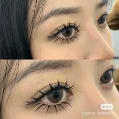 Manhwa Lash Extensions, Manga Lashes Makeup, Lash Extension Mapping, Manhwa Lashes, Korean Eyelashes, Manhua Lashes, Doll Eyelashes, Manga Eyelashes