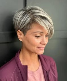 30 Best Hair Colors for Women Over 50 Highlights Brown Hair Over 50, Brown Hair Over 50, Gray Highlights Brown Hair, Gray Highlights, Blonde Balayage Bob, Gray Balayage, Balayage Bob, Hair Over 50, Bob Hairstyles For Fine Hair