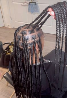 Demure Hairstyles, Large Braids, Weave Hair Color, Hair Inches, Parting Hair, Braided Hairstyles For Black Women Cornrows, Cute Box Braids Hairstyles, Quick Braided Hairstyles