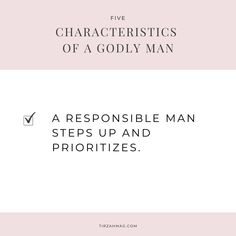 the five characteristics of a godly man