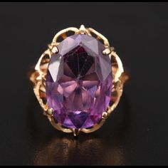 Materials: 18k Rose Gold Ring Size: 6.25 Hallmarks: 18k With Pictorial Marks Total Weight: 3.30 Dwt Primary Stone Type: Sapphire Primary Stone Shape: Oval Faceted Primary Stone Count: 1 Primary Stone Dimensions: 16.00 Mm X 11.00 Mm This Item Has Been Evaluated And Verified By An Independent Graduate Gemologist. Secondhand Jewelry May Contain Minor Markings/Imperfections Throughout. Condition - Sapphire Is Chipped And Abraded, Stone Is Loose. - Signs Ring Has Been Resized. Color Change Sapphire, Ring Color, Rose Gold Color, Womens Jewelry Rings, 18k Rose Gold, Rose Gold Ring, Sapphire Ring, Gold Ring, Color Change