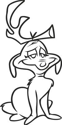 an image of a cartoon character with antlers on it's head and eyes