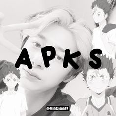 an image of some anime characters with the words apks above them and overlaid