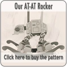 a sign that says, our at - at rockerer click here to buy the pattern