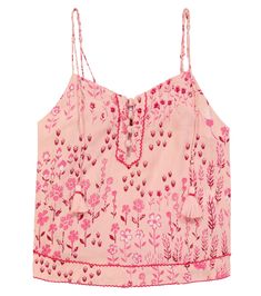 The floral Mara camisole from Poupette St Barth Kids will have little ones looking picture-perfect in no time. It's framed with label-signature tassels and has a vintage-inspired buttoned placket. Cotton Camisole With Floral Embroidery, Cotton Floral Embroidered Camisole, Floral Embroidery Cotton Camisole, Printed Cotton Top With Spaghetti Straps, Printed Cotton Tops With Spaghetti Straps, Spring Cotton Camisole With Floral Embroidery, Spring Cotton Camisole With Delicate Straps, Spring Floral Embroidered Cotton Camisole, Spring Floral Embroidery Cotton Camisole