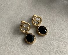 2024 Jewelry Black Crystal Earrings, Gold Vermeil Jewelry, Vermeil Jewelry, Black Crystals, Silver Pearls