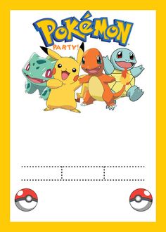 the pokemon party worksheet is shown with two different types of pikachu