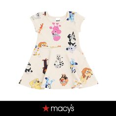 in stock Bluey Characters, Girls Characters, Girls Dress, Infants, Big Kids, French Terry, Print Dress, Girls Dresses, In Store