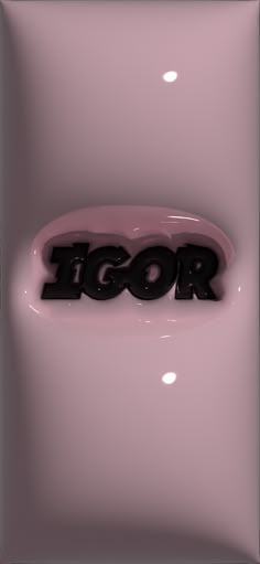 the word icor is shown in black letters on a pink background