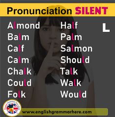 a woman is holding her finger up to her mouth with the words pronuction silentt