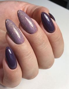 Mauve Nails, New Nail Designs, My Nails, Nail Polishes, Purple Nails, Gorgeous Nails, Perfect Nails, Holiday Nails, Almond Nails