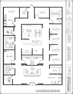 an office floor plan with two separate rooms