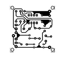 the circuit board is shown in black and white, as well as an image of two wires