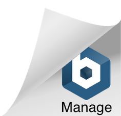 the logo for manage is shown on top of a piece of paper with an image of a