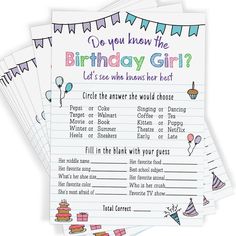 Notebook Who Knows Birthday Game Best Notebook, Girls Birthday Games, Birthday Games For Kids, Girls Party Games, Game Movie, Cute Birthday Ideas