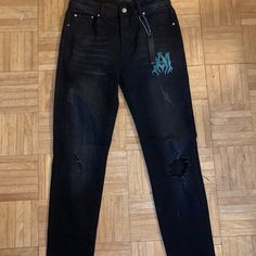 Amiri Jeans Worn Few Times Basically Brand New Designer Black Bottoms For Streetwear, Amiri Jeans, Jeans Color, Colored Jeans, Mens Jeans, Man Shop, Brand New, Color, Black