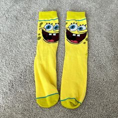 Brand New. 3 Pairs Of Spongebob Tube Socks. Can Be Sold Together Or Separately. Casual Yellow Socks For Stocking Stuffers, Silly Clothes, Tube Socks, Casual Socks, Batteries, Socks, Man Shop, Brand New, My Style