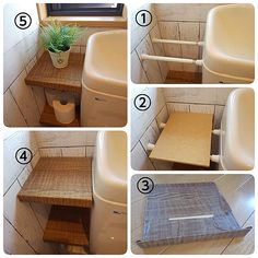 instructions for how to install a toilet seat in a small bathroom with step stools