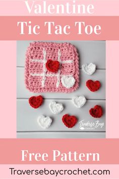 Create this cute crochet tic tac toe game with this free pattern!