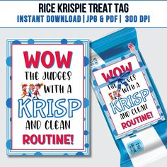 an advertisement for krispy kreme treat bag with the words wow, the juices