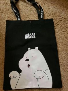 We Bare Bear, Tote Bag Diy Pattern, Diy Tote Bag Design, Teachers Day Card, Sac Diy, Diy Tote, Ice Bear, Tshirt Printing Design, Diy Bag Designs