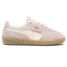 Straight from the archives, it's the PUMA Palermo. This classic terrace shoe is revived today with its signature T-toe construction. This sneakers features a hairy suede upper with a leather Formstrip. $74.95 Puma Shoes Women Sneakers, Womens Pink Sneakers, Puma Shoes Women, Puma Palermo, Puma Suede, Pink Sneakers, Lace Up Sneakers, Pumas Shoes, Palermo