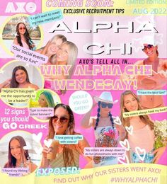 Sorority Magazine Cover, Recruitment Social Media Posts, Sorority Recruitment Posts, Sorority Instagram Stories, Y2k Sorority