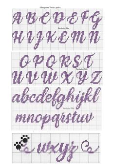 cross stitch alphabets with numbers and letters