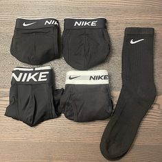 5-Piece Nike Bundle-Small Jock, Sport Brief, Brief, Trunk, And Socks. Nwot Nike Socks Men, Nike Socks Outfit, Gym Products, Mens Innerwear, Custom Boxers, Cute Couple Text Messages, Socks Nike, Sock Outfits, Boys Socks