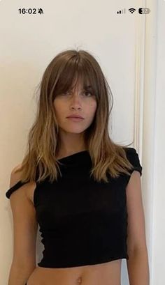 Wispy 90s Bangs, Shoulder Length Brown Hair With Layers, Brown Hair Bangs Wispy, Fringe Bangs Brunette, 60s Fringe Hair, French Bangs Medium Hair, French Bangs Long Hair, French Shag, Brunette With Bangs