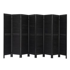 four panel room divider in black finish