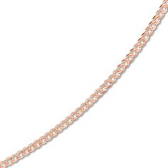 Stylish solid open curb links boldly join together to form this handsome men's necklace, fashioned in 14K rose gold. The 18-inch chain secures in place with a lobster clasp. Rose Gold Link Jewelry With Curb Chain, Classic Rose Gold Curb Chain Necklace, Rose Gold Jewelry With Curb Chain And Oval Link, Classic Rose Gold Necklace With Curb Chain, Rose Gold Cuban Link Chain Necklace, Rose Gold Rolo Chain Link Necklace, Rose Gold Cuban Link Necklace With Curb Chain, Rose Gold Figaro Chain Necklace, Classic Rose Gold Chain Necklace With Rolo Chain