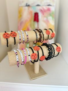 Trendy bracelets to add to any outfit! Specifications: -7 inches. -Price is for 1 bracelet unless otherwise noted. -*#2 is priced for 2 bracelets. Novelty Beaded Bracelets For Halloween, Fun Adjustable Jewelry For Halloween, Fun Adjustable Black Friendship Bracelets, Adjustable Black Fun Friendship Bracelets, Novelty Adjustable Customizable Bracelets, Novelty Halloween Jewelry For Friendship, Customizable Adjustable Novelty Bracelets, Customizable Adjustable Novelty Bracelet, Handmade Adjustable Bracelets For Halloween