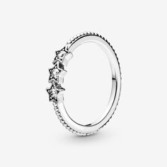 Celestial Stars Ring | Sterling silver | Pandora US Pandora Celestial, Rose Gold Crystal Ring, Cer Nocturn, Pandora Star, Stars Ring, Rings Pandora, Celestial Stars, Bracelet Pandora, Rose Gold Crystal