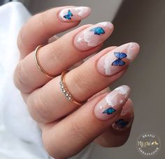 Butterfly Nail Ideas, Lily Nails, Nail Art For Beginners, Stylish Nails Designs, Blush Nails, Classy Acrylic Nails, Cute Summer Nails